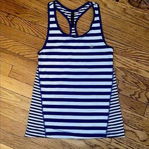 Blue/White stripped athletic tank